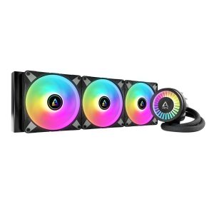 ARCTIC COOLING Liquid Freezer III - 240: All-in-One CPU Water Cooler with 240mm radiator and 2x P12 PWM PST fan, compatible Intel LGA1700, 1851 and AMD AM4, AM5 - Black color - 3 Fan Slots (140 mm),Black,Addressable RGB