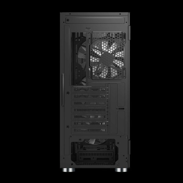 Montech X3 Mesh 6pcs, 3 x 140mm& 3 x 120mm Fixed RGB Lighting Fans (Pre-Installed) ATX Mid-Tower PC Gaming Case, USB3.0, Door Open Tempered Glass Side Panel, High Airflow, Black