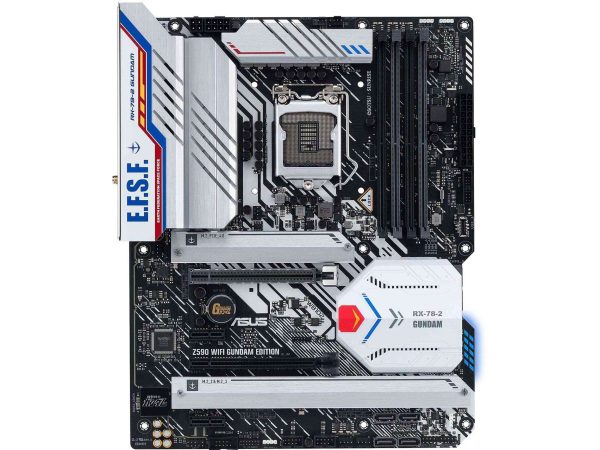 ASUS ROG Maximus XIII Hero (WiFi 6E) Z590 LGA 1200 (Intel 11th/10th Gen) ATX Gaming Motherboard (PCIe 4.0, 14+2 Power Stages, DDR4 5333+, Dual 2.5Gb LAN, Thunderbolt 4 Onboard, Bluetooth v5.2. - Z590 WIFI GUNDAM EDITION