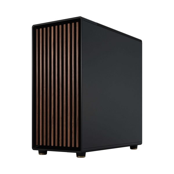 Fractal Design North XL ATX mATX Mid Tower PC Case - Charcoal Black Chassis with Walnut Front and Mesh Side Panel - FD-C-NOR1X-01