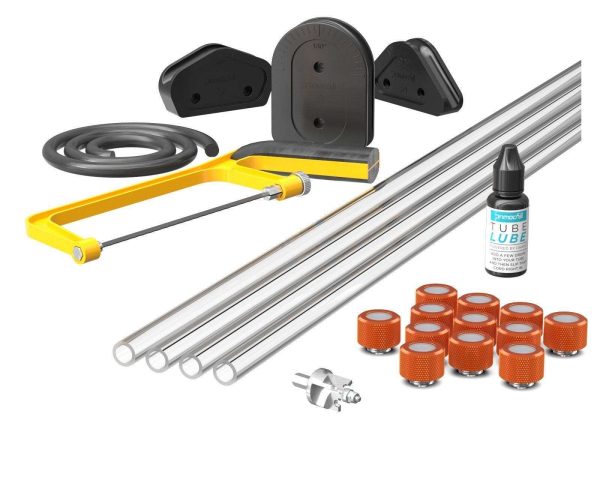 PrimoChill (Complete Kit) 4x 14mm Acrylic/PMMA Tubes, 12x Metrix SX Fitting, Bending Jig/Kit, Cutter and Finishing Bit - Candy Copper