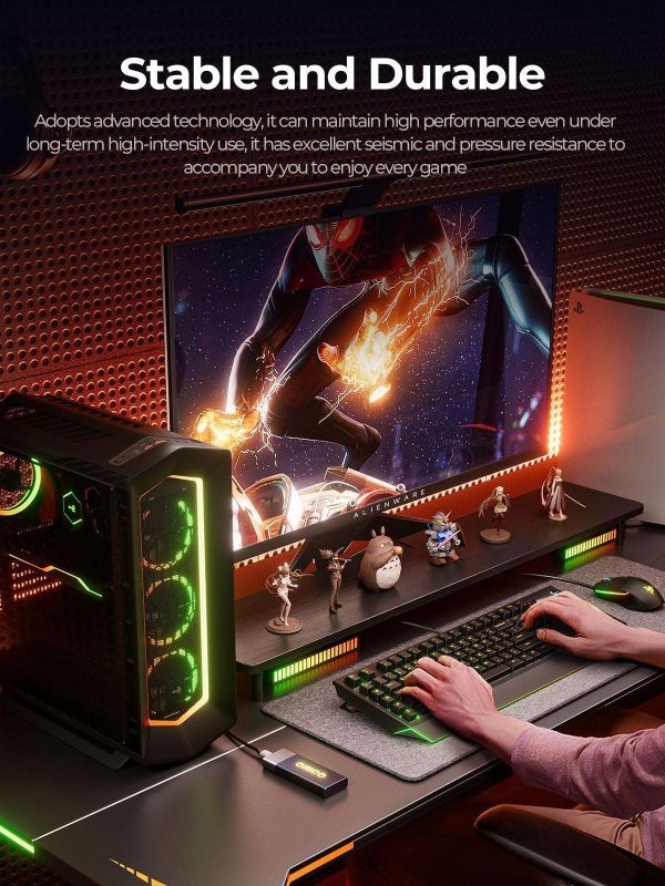 ORICO Genie RGB 512GBPortable SSD 1000MB/S External Solid State Drive Gen2 Type- C PSSD for Gamer Laptop