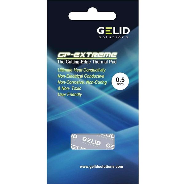 Gelid Solutions GP-Extreme 12W-Thermal Pad 80x40x1.5mm. Excellent Heat Conduction, Ideal Gap Filler. Easy Installation - 1 Pack - 80 x 40 x 0.5 mm