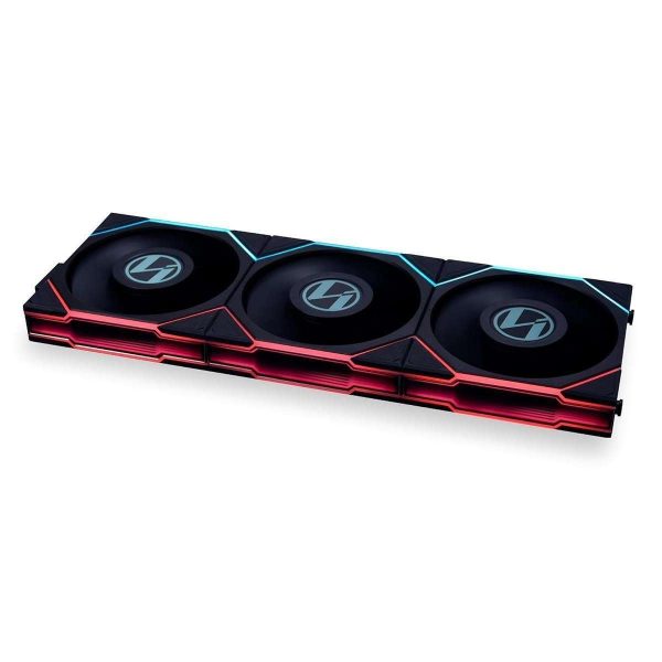 Lian Li UNI FAN TL LCD  Reverse Blade 120 RGB 3 pcs Pack Black Color ( controller included)- 12RTLLCD3B