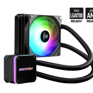 Enermax LIQMAX III 240 ARGB White, All-in-one CPU Liquid Cooler for AM4 & AM5 / LGA 1700/1200/1151, 240mm Radiator, Dual-Chamber Water Block, ARGB Fan - AM5 & LGA1700 Ready - 1 Fan Slot (120 mm),Black,Addressable RGB