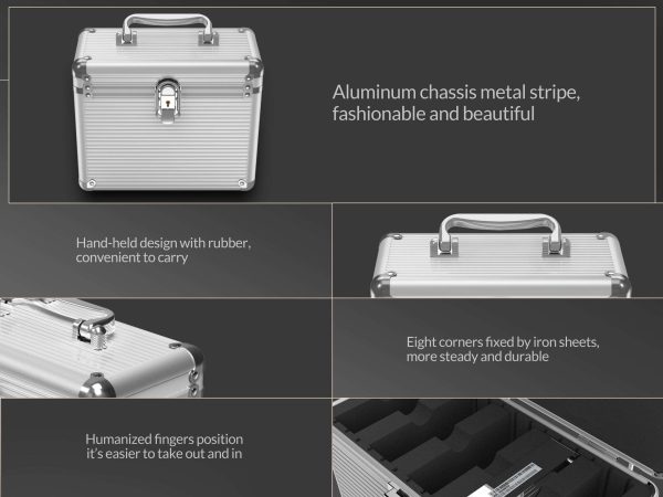 ORICO Aluminum Hand-held Multi-protection 5 Bay 3.5 inch HDD Protective Storage Carrying Box with Security Lock - Silver (BSC35-05)