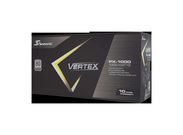 Seasonic VERTEX GX-1000, 1000W 80+ Gold,  ATX 3.0 / PCIe 5.0 Compliant, Full Modular, Fan Control in Fanless, Silent, and Cooling Mode, 12 Years Warranty - ATX 3.0 Platinum (1000W)