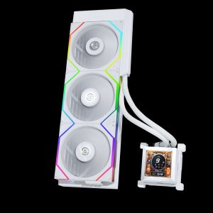 Lian Li Hydroshift 360 AIO - Pre-installed 3 x TL Fans - Side-Mounted Coolant Pathway - 2.88” LCD Screen - 480 × 480 Resolution - Captured Screenshots or Recorded Videos Shift AIO - Black (HSLCD36TW) - White,LIAN LI TL Fans