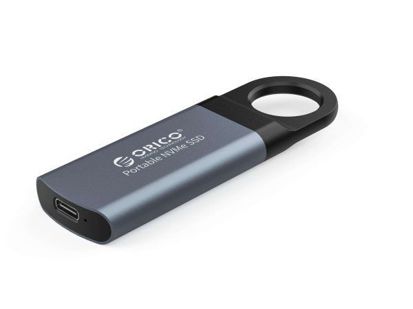ORICO 256GB Extreme Portable External M.2 Nvme SSD Mini External Solid State Drive with NVMe Interface USB C 3.1 10Gbps Solid State Drive (GV100 Blue) - 512GB,Gray