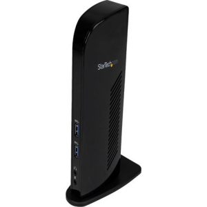 Universal USB 3.0 Laptop Docking Station - Black,HDMI / DVI + VGA Adapter - Dual Monitor