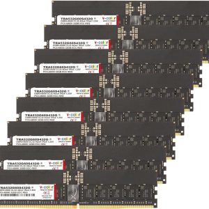 V-COLOR DDR5 768GB (96GBx8) 6000MHz CL36 6Gx4 2Rx4 OC R-DIMM (Overclocking ECC Registered DIMM) 1.25V Memory Ram for WRX90 Workstation (AMD EXPO) (TRA596G60D436O) - 256GB (8 x 32GB),288-Pin DDR5 RDIMM,DDR5 6000 (PC5 48000)