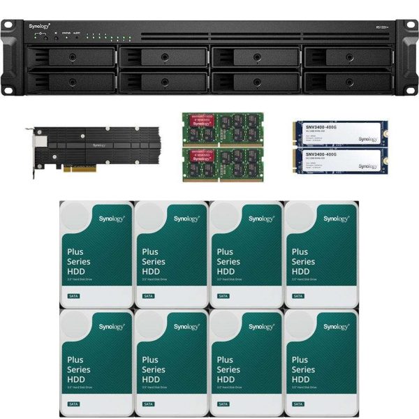Synology RS1221+ RackStation with 4GB RAM, 800GB (2x400GB) Synology Cache and 32TB (8 x 4TB) of Synology Plus NAS Drives Fully Assembled and Tested By CustomTechSales - 8GB DDR4,48TB (8 x 6TB)