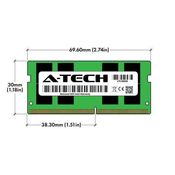 A-Tech 32GB (2x16GB) RAM for Dell Latitude 7400, 7300, 5500, 5400, 5300, 3500, 3400 | DDR4 2400 MHz SODIMM PC4-19200 260-Pin Non-ECC SO-DIMM Laptop Memory Upgrade Kit