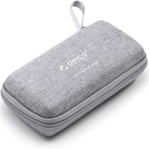ORICO Portable Solid State Drive Case for M.2 NVMe/SATA SSD Enclosure, Shockproof EVA Carrying Case for SD Memory Cards, Charger, Data Cable,Earphone and More-M2PH01 - Grey