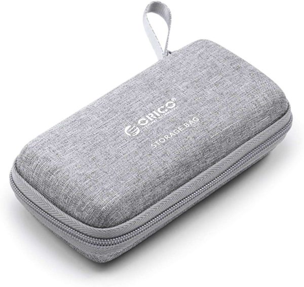 ORICO Portable Solid State Drive Case for M.2 NVMe/SATA SSD Enclosure, Shockproof EVA Carrying Case for SD Memory Cards, Charger, Data Cable,Earphone and More-M2PH01 - Grey