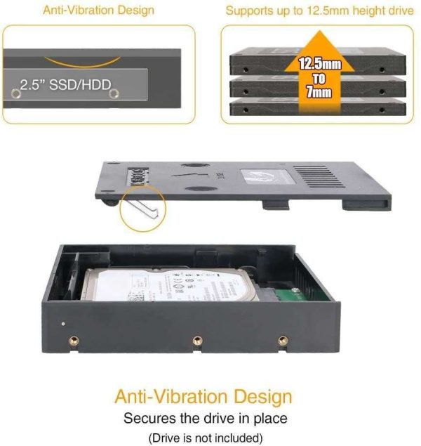 Icy Dock MB882SP-1S-2B | 2.5" to 3.5" SAS / SATA HDD & SSD Converter / Mount / Kit / Adapter | EZConvert