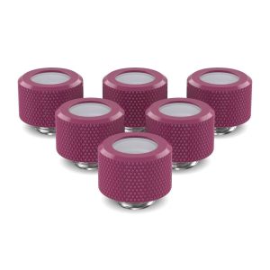 PrimoChill 14mm OD Rigid SX Fitting - 6 Pack - Magenta