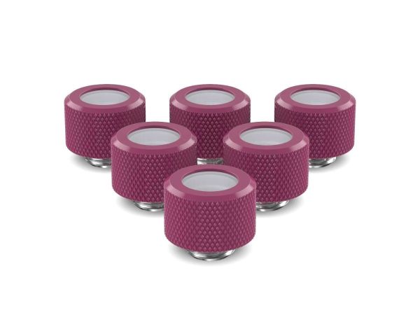 PrimoChill 14mm OD Rigid SX Fitting - 6 Pack - Magenta