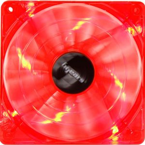 Bgears b-PWM 120 Translucent Black 15 Blades 2 Ball Bearing PWM fan with 500 to 2000 RPM, 110 CFM, 37.3dBA - Red,Red
