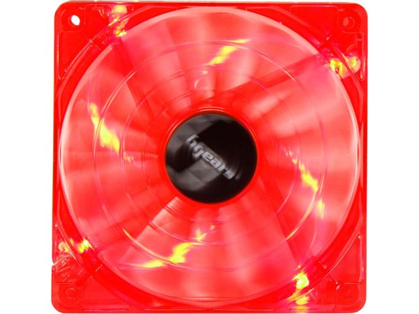 Bgears b-PWM 120 Translucent Black 15 Blades 2 Ball Bearing PWM fan with 500 to 2000 RPM, 110 CFM, 37.3dBA - Red,Red