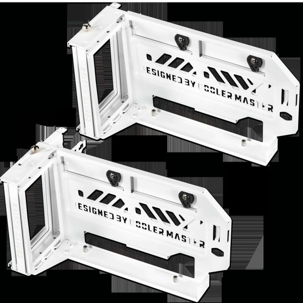 Cooler Master MasterAccessory Vertical Graphics Card Holder Kit V3 White with Premium Riser Cable PCI-E 4.0 x16 - 165mm, Compatibility PCIe 4.0 and older for E-ATX, ATX , Micro ATX Chassis (MCA-U000R-