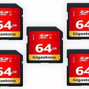 GIGASTONE 16GB SD Card UHS-I U1 Class 10 SDHC Memory Card High-Speed Full HD Video Canon Nikon Sony Pentax Kodak Olympus Panasonic Digital Camera - 64GB,Full HD Video,5-Pack
