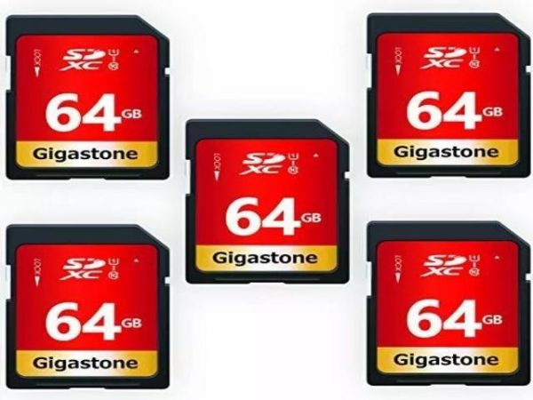 GIGASTONE 16GB SD Card UHS-I U1 Class 10 SDHC Memory Card High-Speed Full HD Video Canon Nikon Sony Pentax Kodak Olympus Panasonic Digital Camera - 64GB,Full HD Video,5-Pack