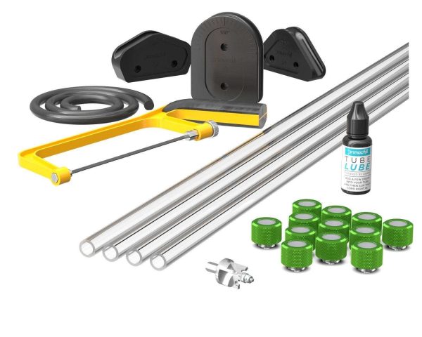 PrimoChill (Complete Kit) 4x 14mm Acrylic/PMMA Tubes, 12x Metrix SX Fitting, Bending Jig/Kit, Cutter and Finishing Bit - Toxic Candy