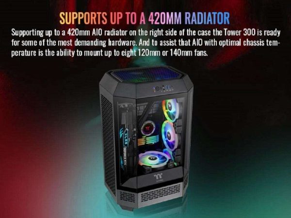 Thermaltake Tower 300 Series Micro-ATX Tower Chassis Black