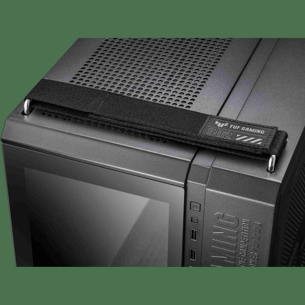 ASUS TUF Gaming GT502 Black ATX Mid-Tower Computer Case with Front Panel RGB Button, USB 3.2 Type-C and 2x USB 3.0 Ports, 2- way Graphic Card Mounting Orientation Compatible, 360mm and 280mm Radiator
