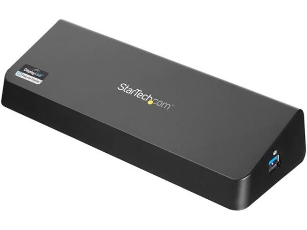 Universal USB 3.0 Laptop Docking Station - Black,4K DP / HDMI - Dual Monitor
