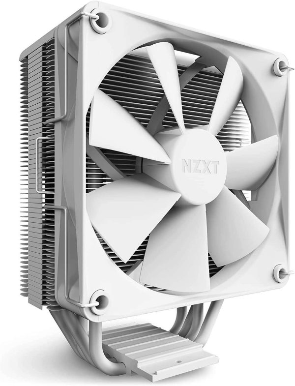 NZXT T120 CPU Air Cooler - RC-TN120-W1 - CPU Liquid Cooler - Conductive Copper Pipes - Fluid Dynamic Bearings - AMD and Intel Compatibility - White