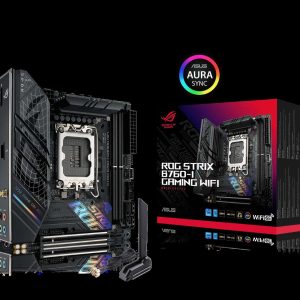 ASUS ROG Strix B760-I Gaming WiFi Intel B760(13th and 12th Gen) LGA 1700 mini-ITX motherboard, 8 + 1 power stages, DDR5 up to 7600 MT/s, PCIe 5.0, two M.2 slots, WiFi 6E, USB 3.2 Gen 2x2 Type-C