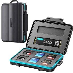 [5 Color in Pack] ORICO Portable 2.5 inch HDD Protective Carry Case Cover Bag Carrying Shell Case for 2.5" HDD Protector Bag - Black,SD x6 & TF x6 & M.2 x2