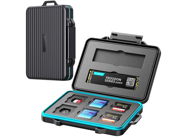 [5 Color in Pack] ORICO Portable 2.5 inch HDD Protective Carry Case Cover Bag Carrying Shell Case for 2.5" HDD Protector Bag - Black,SD x6 & TF x6 & M.2 x2