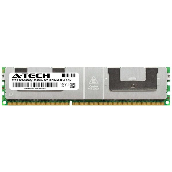 A-Tech 32GB 4Rx4 PC3-10600R DDR3 1333 MHz ECC RDIMM 1.5V Registered DIMM 240-Pin Quad Rank x4 Server & Workstation RAM Memory Upgrade Module