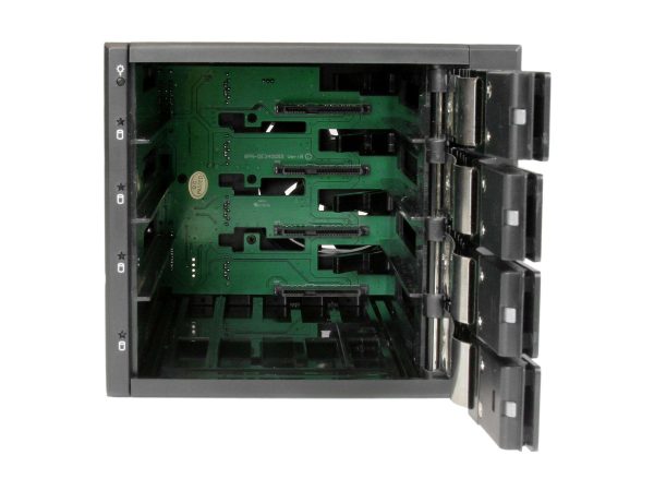 4 Bay Aluminum Trayless Hot Swap Mobile Rack Backplane for 3.5in SAS II/SATA III - 6 Gbps HDD