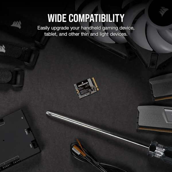Corsair MP600 CORE Mini 1TB M.2 NVMe PCIe x4 Gen4 2 SSD – M.2 2230 – Up to 5,000MB/sec Sequential Read  QLC NAND – Great for Steam Deck, ASUS ROG Ally, Microsoft Surface Pro .CSSD-F1000GBMP600CM