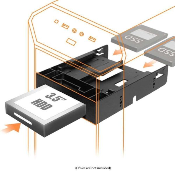 Dual 2.5" HDD / SSD & One 3.5" HDD / Device Front Bay to External 5.25" Bay
