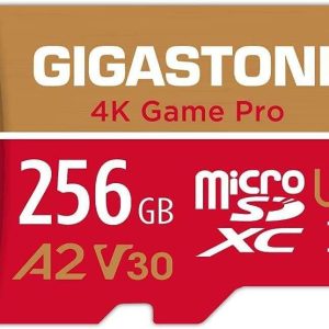 [Gigastone] Micro SD Card 32GB 5-Pack, Camera Plus, MicroSDHC Memory Card for Video Camera, Wyze Cam, Security Camera, Roku, Full HD Video Recording, UHS-I U1 A1 Class 10, up to 90MB/s, with Adapter - 256GB,4K Game Pro,1-Pack