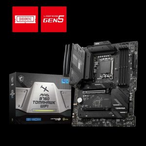 MSI B760 GAMING PLUS WIFI LGA 1700 (280) DDR5 ATX Motherboards - Intel,  SATA 6Gbps, Wi-Fi 6E, Bluetooth 5.3,  7.1 HD Audio, PCIe 4.0 x16, 2.5G LAN - MAG B760 TOMAHAWK WIFI