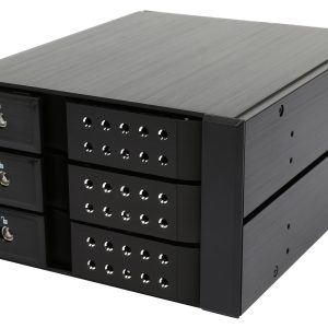 4 Bay Aluminum Trayless Hot Swap Mobile Rack Backplane for 3.5in SAS II/SATA III - 6 Gbps HDD - 2 x 5.25in,3-Bay (3.5in SATA/SAS)