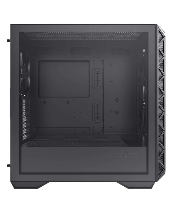 Montech AIR 903 BASE, E-ATX Mid Tower Case, High Airflow with Max Capacity, 3x 140mm PWM Fans Pre-installed, Tempered Glass Side Panel, Mesh Front, TYPE-C, Support 4090 GPUs, Black