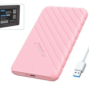 ORICO 3D NAND 1TB 2.5 Inch SATA III Internal SSD TLC 6Gbps Internal Solid State Drive with USB3.0 2.5 inch External Hard Drive Enclosure SATA 5Gbps - Pink