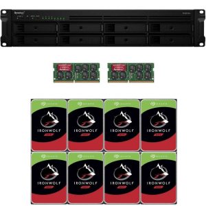 Synology RS1221RP+ RackStation with 4GB RAM and 32TB (8 x 4TB) of Seagate Ironwolf NAS Drives Fully Assembled and Tested By CustomTechSales - 8GB DDR4