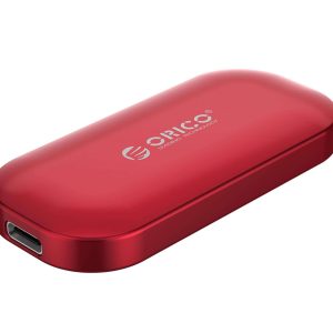 ORICO 250GB Mini Portable NVMe SSD External Solid State Drive with 3D NAND FLASH, Type C USB 3.1 Gen-2 Cable (10Gb/s), C to A cable (540MB/s) High-speed Portable SATA SSD - 250GB,Red