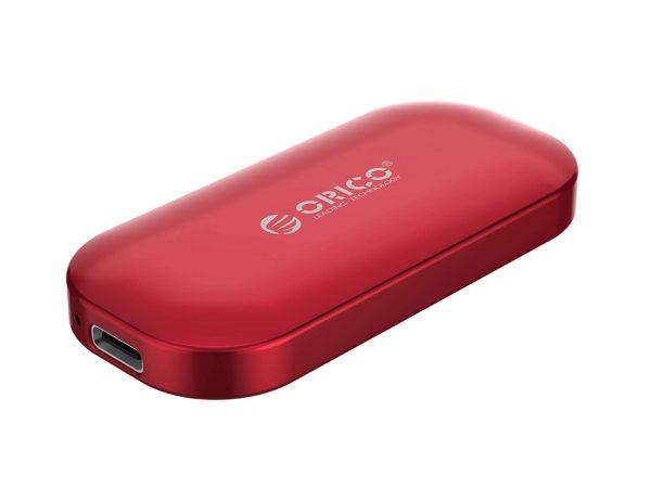 ORICO 250GB Mini Portable NVMe SSD External Solid State Drive with 3D NAND FLASH, Type C USB 3.1 Gen-2 Cable (10Gb/s), C to A cable (540MB/s) High-speed Portable SATA SSD - 250GB,Red