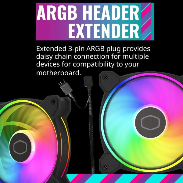 Cooler Master MasterFan MF140 Halo² PC Case|Liquid Cooler|Air Cooler Fan, Dual Loop ARGB Gen 2 LEDs Rings, Dynamic PWM 140mm 1,600 RPM, Air Balance Blades, Hybrid Frame (MFL-B4DN-16NP2-R2)