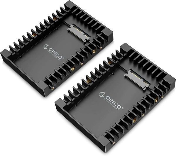 ORICO 3.5 inch HDD Frame Mobile Rack Internal HDD Case CD-ROM Space 3.5 inch Internal SATA Hard Drive SSD Adapter (1106SS-V1) - 2.5 SSD SATA to 3.5 HDD Adapter,2 Packs