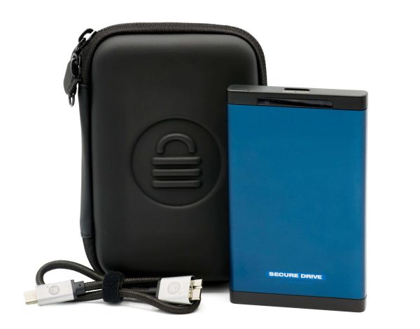 SecureData SecureDrive BT 1TB SSD FIPS 140-2 Level 3 Validated 256-Bit Hardware Encrypted External Portable USB 3.0 - Secure Wireless Unlock via Mobile App